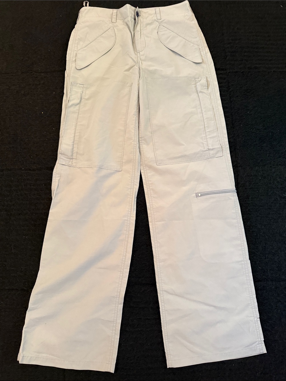 Ralph Lauren Neutral Wide-Leg Cargo Trousers